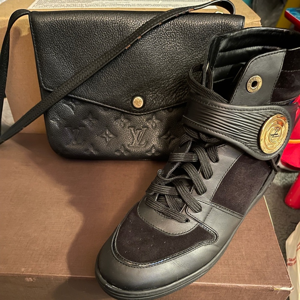 Louis Vuitton Wedge Sneaker & Crossbody